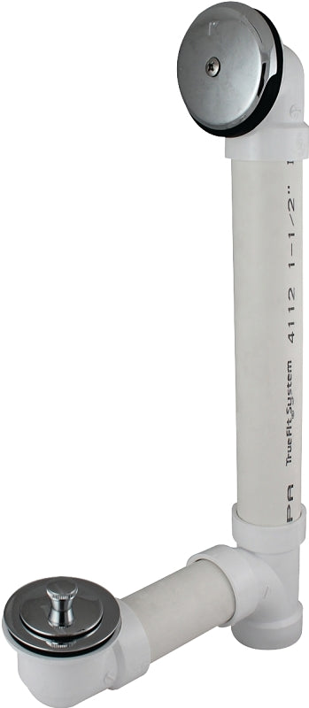 Plumb Pak 620LAPVC Bath Drain Assembly, PVC, Chrome