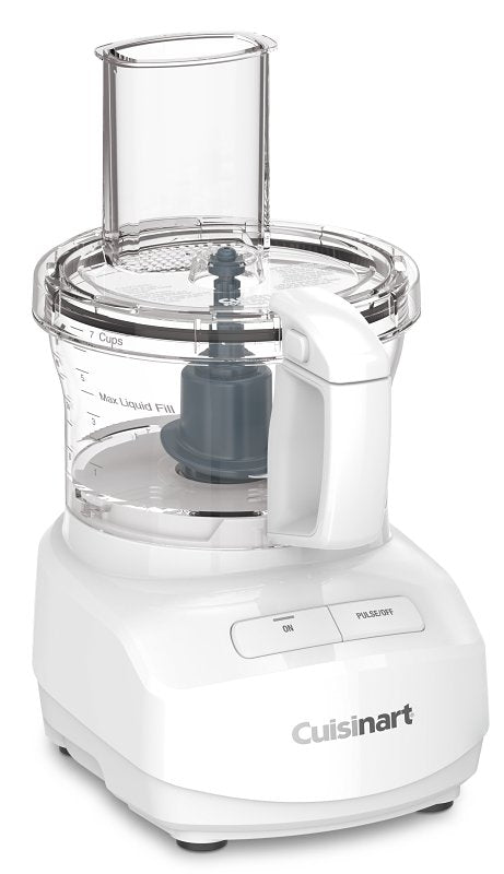 Cuisinart FP-7 Food Processor, 7 Cup Bowl, 350 W, Button Control, Plastic, White