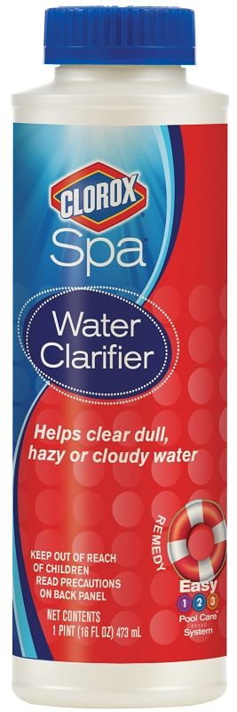 Clorox Spa 59016CSP Water Clarifier, 16 oz, Liquid, Almond, Blue