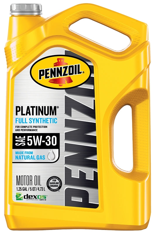 Pennzoil 550046126 Motor Oil, 5W-30, 5 qt Bottle