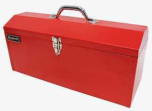 Homak RD00119819 Hip Roof Hand Carry Toolbox, Steel, Fury Red, 7 x 19 x 8-1/2 in Outside