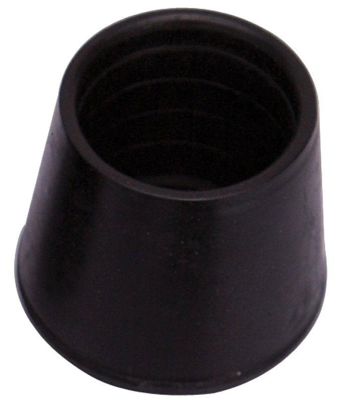 ProSource FE-50637-B Furniture Leg Tip, Round, Rubber, Black, 1-1/8 in Dia, 1.6 in H