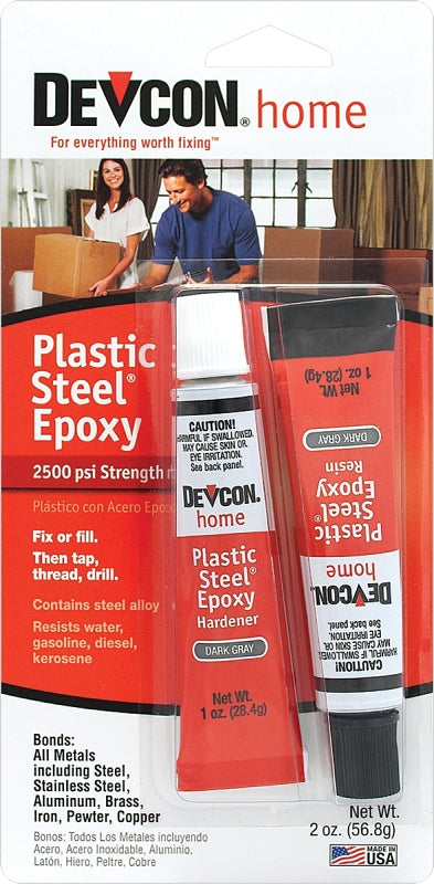 Devcon 52345 General-Purpose Epoxy, Liquid, Black, 1 oz, Tube