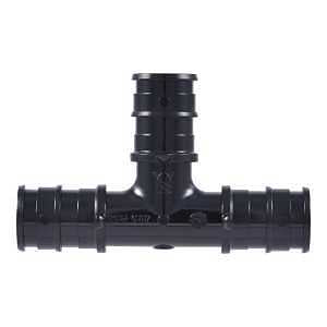 SharkBite UA362A5 Expansion Reducing Tee, 1/2 in, Barb, Polysulfone, Black, 160 psi Pressure