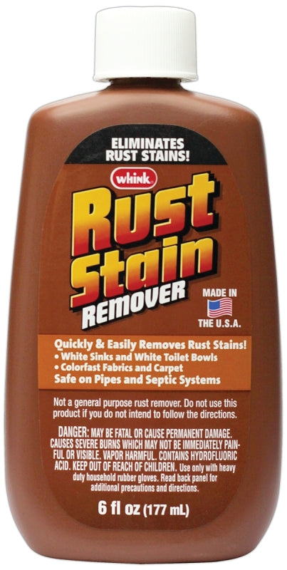 Whink 01261 Rust and Stain Remover, 6 oz, Liquid, Acrid