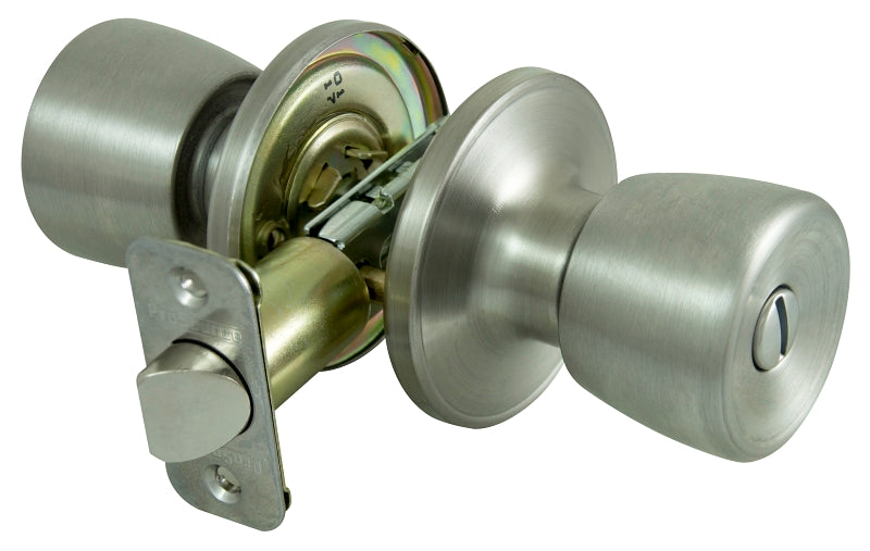 ProSource Privacy Lockset, Tulip Design, Stainless Steel