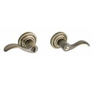 Schlage Accent Series F51A ACC 609 Entry Lever, Mechanical Lock, Antique Brass, Metal, Residential, 2 Grade