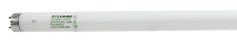 Sylvania 22239 Fluorescent Bulb, 32 W, T8 Lamp, Medium Lamp Base, 2750 Lumens, 4100 K Color Temp, Cool White Light