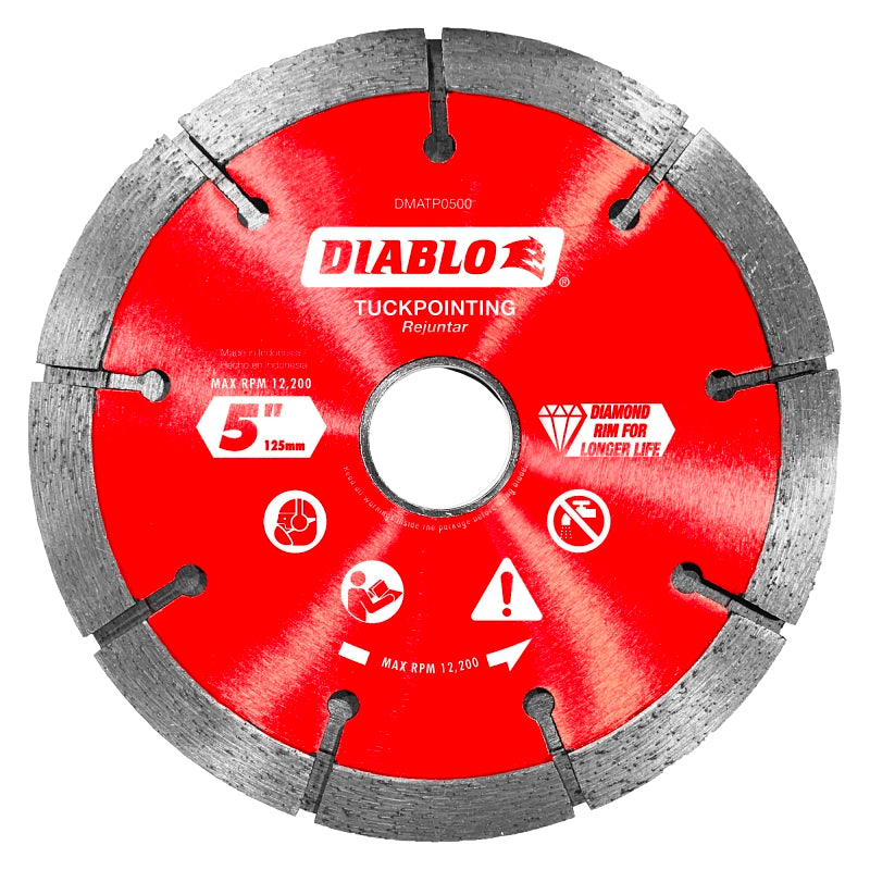 Diablo DMATP0500 Saw Blade, 5 in Dia, Segmented Rim, 1/PK