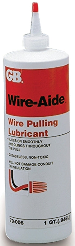 Gardner Bender Wire Aide Series 79-006N Wire Pulling Lubricant, 1 qt Bottle, Gel