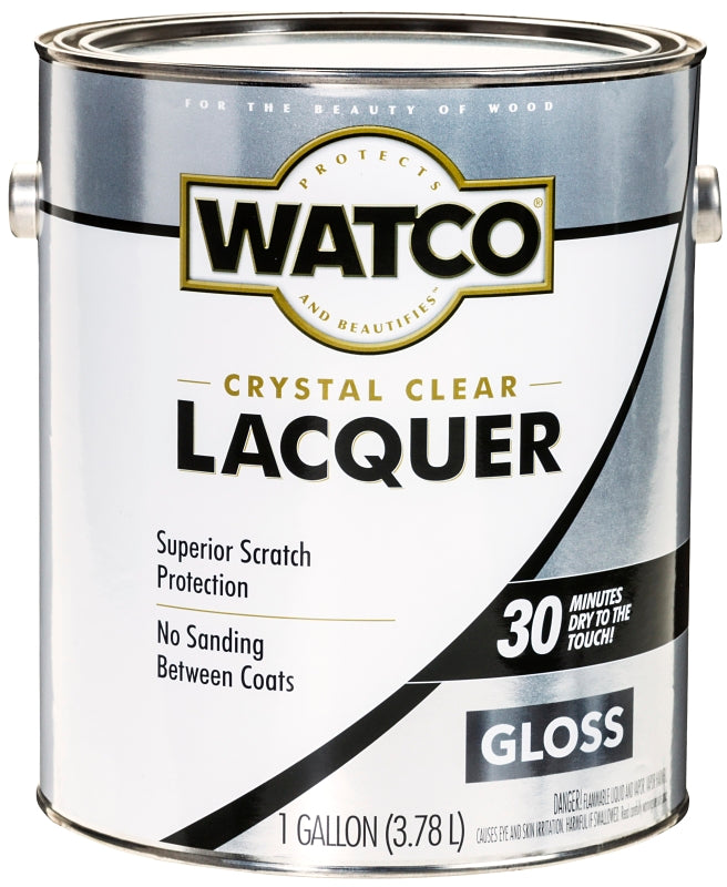 WATCO 63031 Lacquer, Gloss, Liquid, Clear, 1 gal, Can