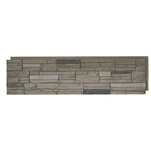 DuraKwik Stone 310ATP Siding Panel, 13 in L, 48 in W, 2 in Thick, Interlocking Edge, Stacked Stone Profile