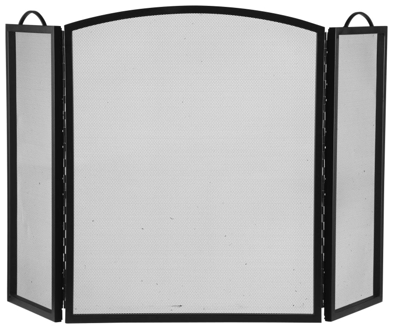 Simple Spaces CPO90505BK3L 3-Panel Fireplace Screen, Black