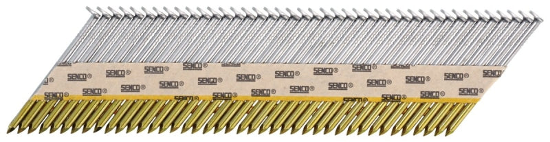 Senco H527APBXN Collated Nail, 3 in L, Steel, Bright Basic, Full Round Head, Smooth Shank