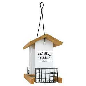 Nature's Way WWLF2-DECO Farmhouse Hopper Feeder, 3 qt Seed, 2 Suet Cakes, Mixed, Suet Cake, Sunflower, Cedar
