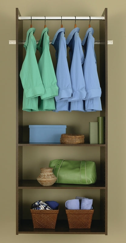 Easy Track RV1472-T Tower Closet, 5/8 in W, 72 in H, 3-Shelf