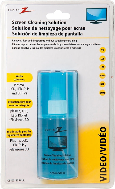 AmerTac CS1001SCRCLR Screen Cleaning Solution, 6.7 fl-oz, Liquid