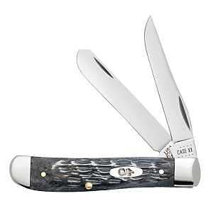 Case XX Pocket Worn Series 58414 Mini Trapper Pocket Knife, 2.7, 2.8 in L Blade, Chrome Vanadium Blade, 2-Blade