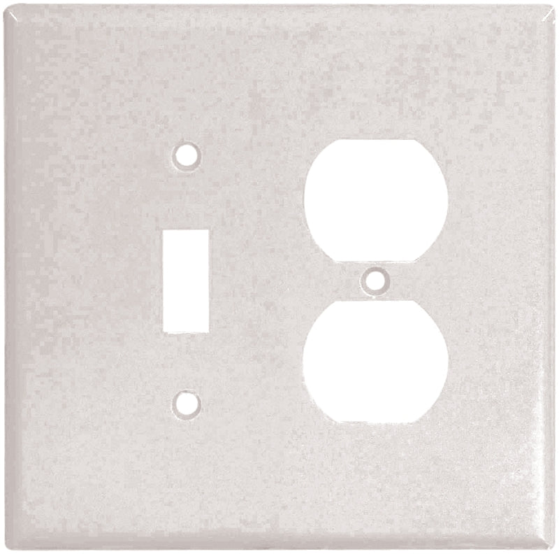 Eaton Wiring Devices 2148W-BOX Combination Wallplate, 4-1/2 in L, 4-9/16 in W, 2 -Gang, Thermoset, White