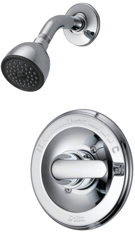 Peerless 132900 Shower Faucet, 2 gpm, 2-5/8 in Showerhead, Brass, Chrome Plated, Lever Handle, 1-Handle