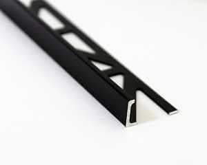 Emser Tile Signature Series ZBL300-416-10025 Edge Protector Trim, Aluminum, Matte Black