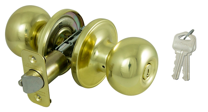 ProSource Entry Knob, Brass, K3, KW1 Keyway, 3 Grade