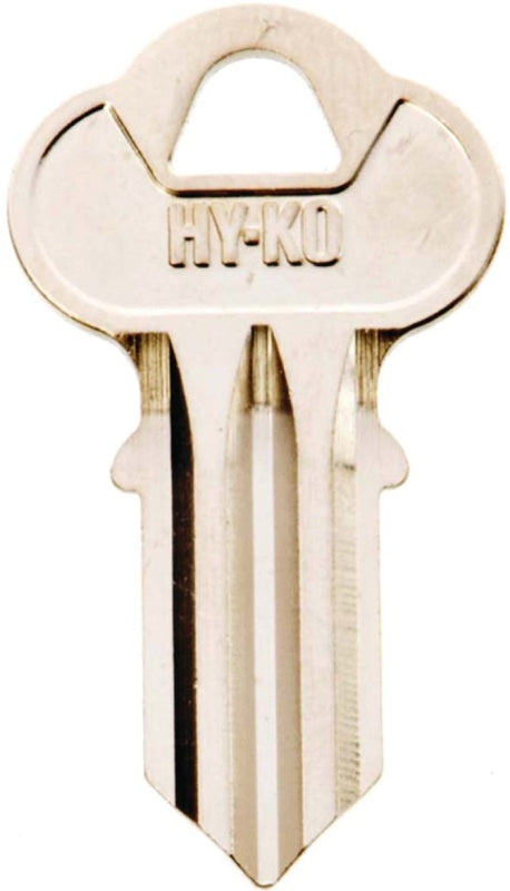 Hy-Ko 11010CG6 Key Blank, Brass, Nickel, For: Chicago Cabinet, House Locks and Padlocks