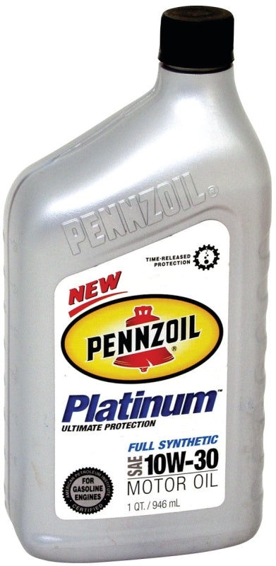 Pennzoil Platinum 550022687/5063686 Motor Oil, 10W-30, 1 qt Bottle