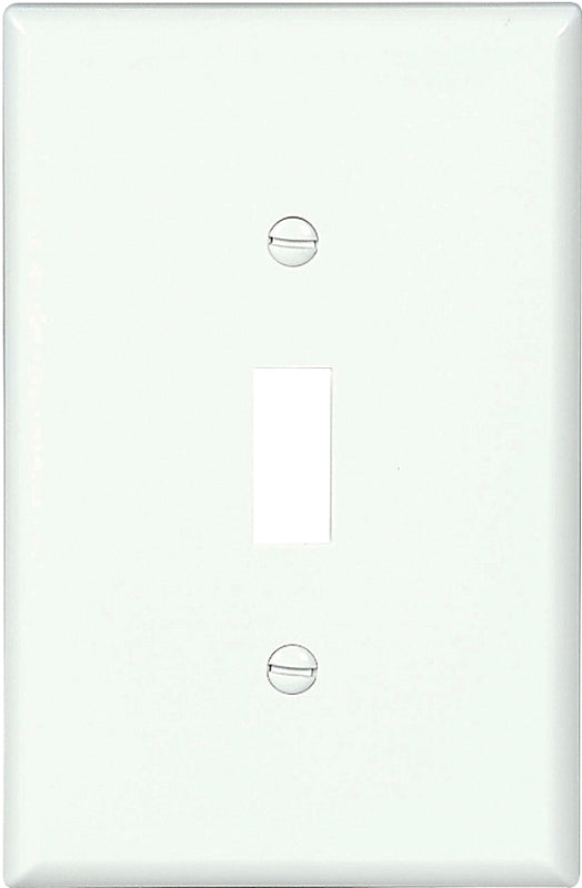 Eaton Wiring Devices PJ1W-10-L Switch Wallplate, 4.87 in L, 3.13 in W, 1 -Gang, Polycarbonate, White, Smooth