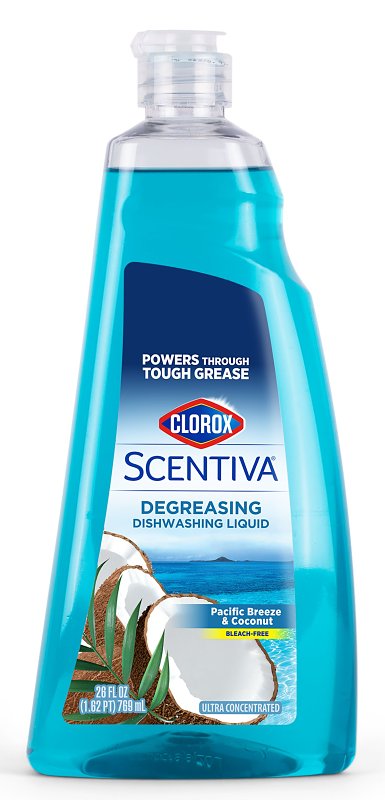 Clorox BBP0409 Dish Soap, 26 oz Bottle, Liquid, Pacific Breeze and Coconut