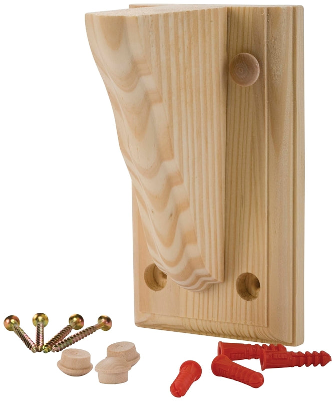 Waddell 1352 Shelf Bracket, Pine, Natural