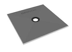 Emser Tile Empervious Series ZGBSP4848 Shower Pan With Drain, 48 in L, 48 in W, 1 in H, Fiberglass/XPS Foam