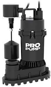 PROPUMP SBI370SV Sump Pump, 1-Phase, 7.4 A, 115 V, 1/2 hp, 1-1/2 in Outlet, 30 ft Max Head, 4800 gph