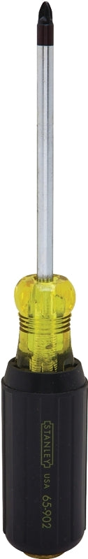 Stanley 65-902 Screwdriver, #2 Drive, Phillips Drive, 8-1/2 in OAL, 4 in L Shank, Vinyl Grip Handle