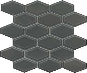 Emser Tile Reward Series F27REWAGR1011MHW Porcelain Mosaic Tile, 11 in L Tile, 10 in W Tile, Pressed Edge, Gray