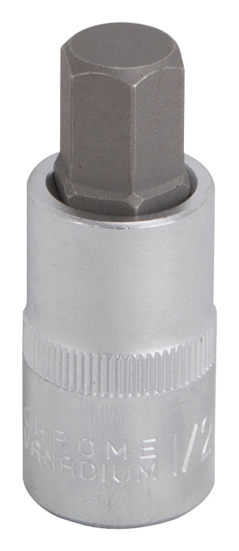 Vulcan Hex Bit Socket, Chrome, 1/2 in, 1/2 Drive, 2-1/2 in OAL