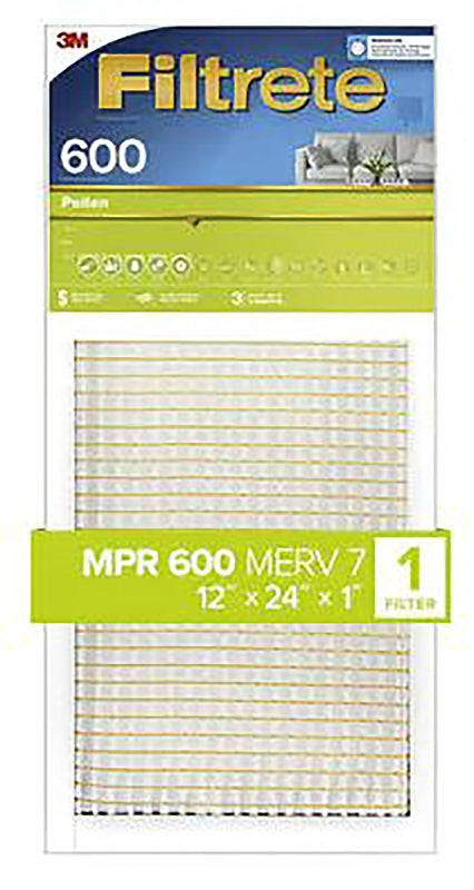 Filtrete CL20-4 Air Filter, 12 in L, 24 in W, 7 MERV, 600 MPR