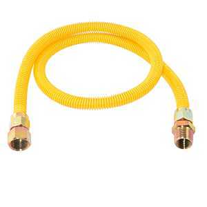 Eastman 30YE555448B Gas Connector, 3/4 in, FIP x MIP, Stainless Steel, 48 in L, 5/8 in OD