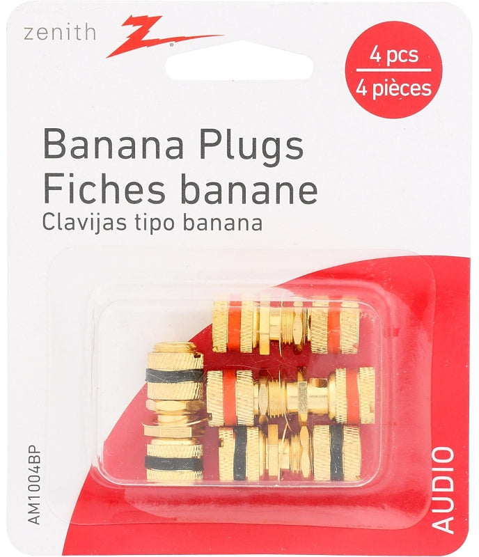 Zenith AM1004BP RCA Banana Plug, Gold