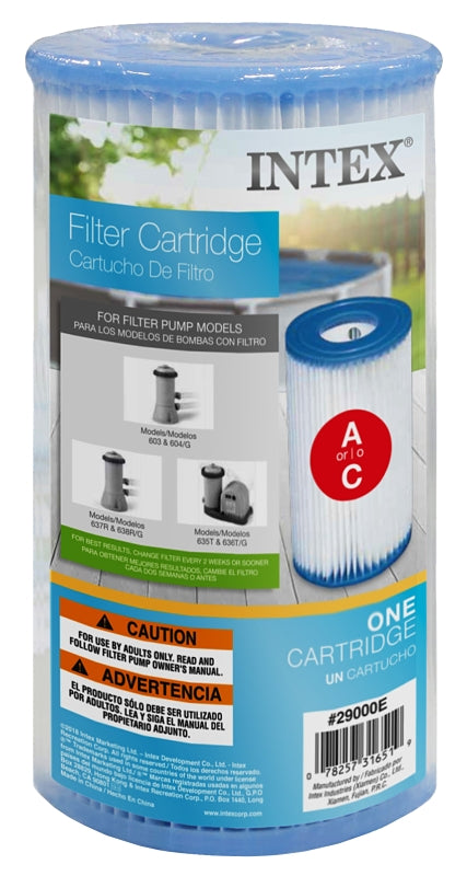 INTEX 59900E Filter Cartridge, Dacron Filter Media