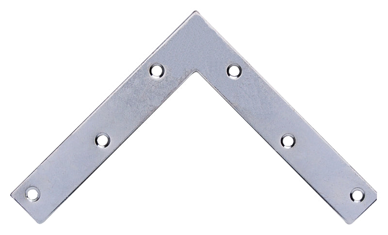ProSource FC-Z06-01 Corner Brace, 6 in L, 6 in W, 2 mm Thick, Steel, Silver, Zinc