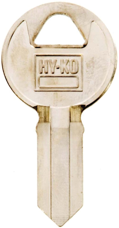 Hy-Ko 11010IL1 Key Blank, Brass, Nickel, For: Illinois Cabinet, House Locks and Padlocks