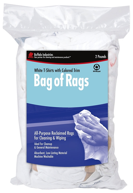 Buffalo 10267 Tee Shirt Rag, White