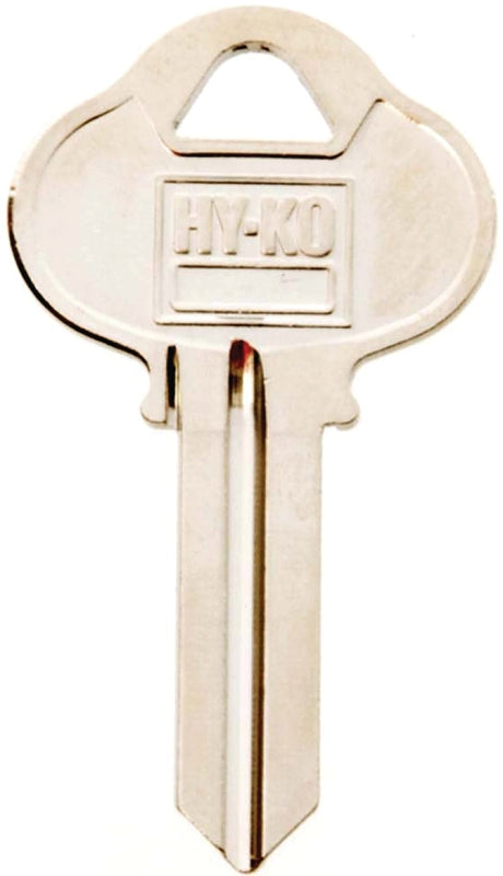 Hy-Ko 11010S1 Key Blank, Brass, Nickel, For: Sargent Cabinet, House Locks and Padlocks