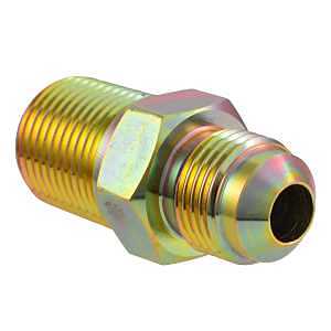 Eastman 65708B Gas Adapter, 3/8 in, Flare x MIP, Brass, Zinc-Plated