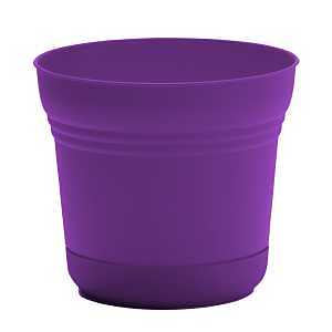 Bloem Saturn Series SP10928 Planter, 10 in Dia, 8-1/2 in H, Round, Plastic, Royal Lilac
