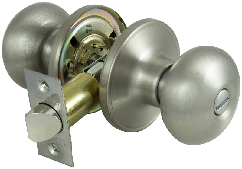 ProSource Privacy Lockset, Tubular Design, Satin Nickel
