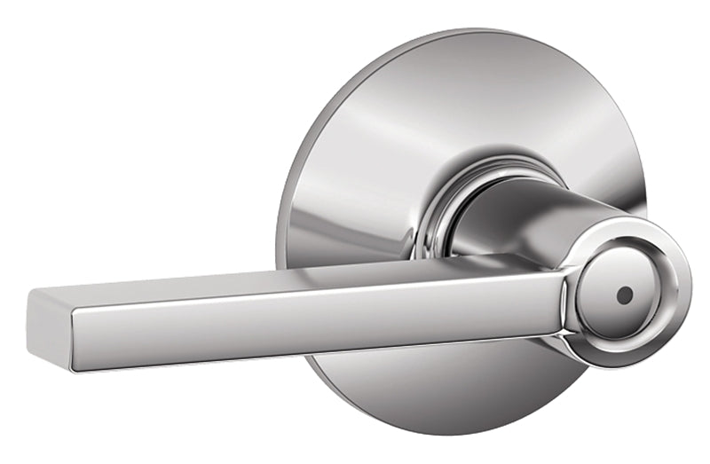Schlage F Series F40VLAT625 Privacy Lever, Mechanical Lock, Bright Chrome, Metal, Residential, 2 Grade