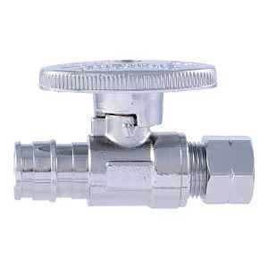SharkBite UAB23057LFA Ball Valve, 1/2 x 3/8 in Connection, Compression, 125 psi Pressure, Brass Body
