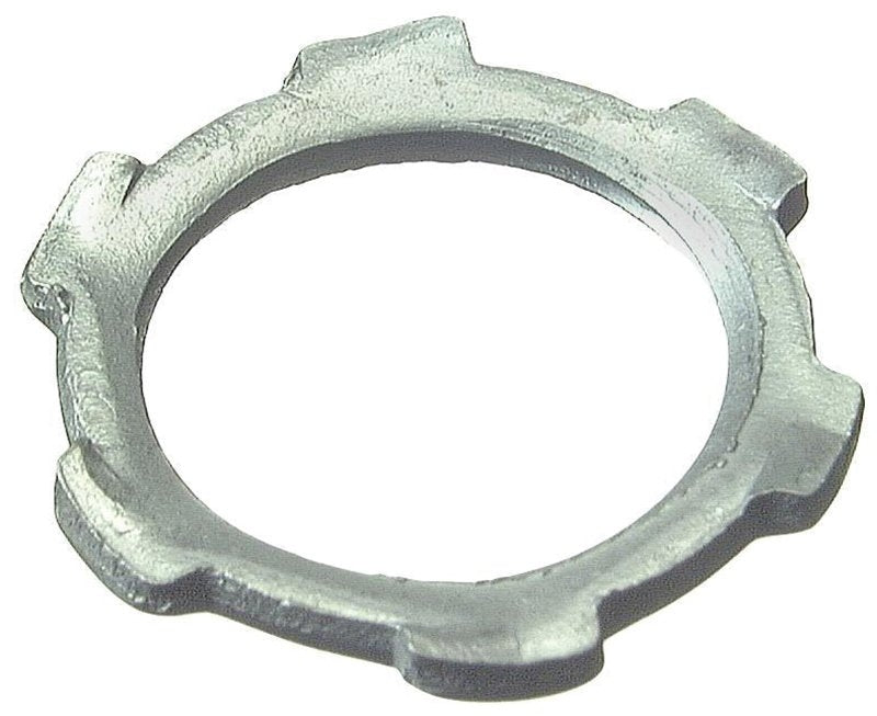Halex 26191 Conduit Locknut, 1/2 in, Steel, Zinc
